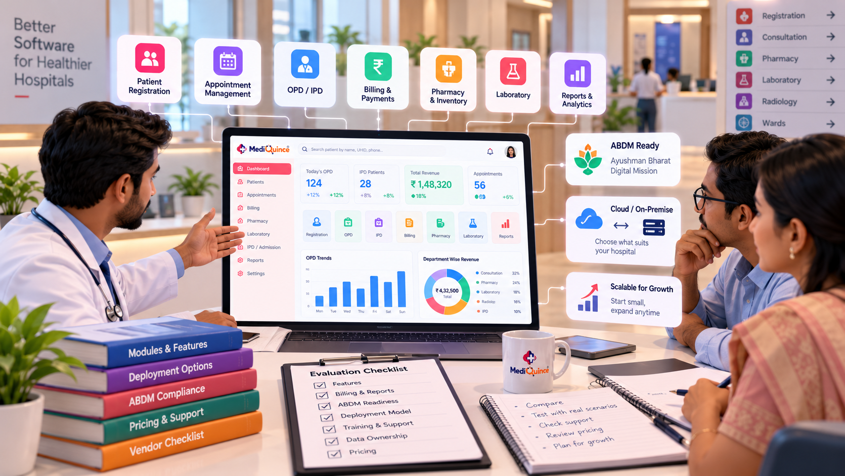How to choose hospital management software in India